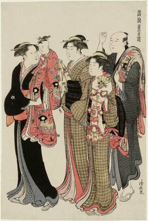 鳥居清長: The Kamioki Ceremony, from the series Current Manners in Eastern Brocade (Fûzoku Azuma no nishiki) - ボストン美術館