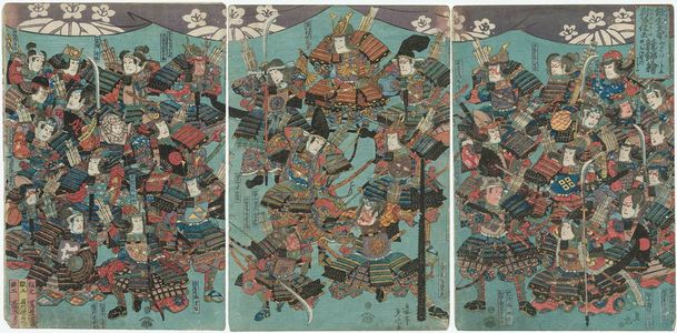 Utagawa Sadatora: Actors as Warriors of Kamakura - ボストン美術館