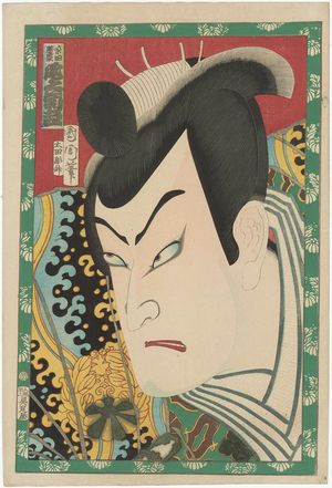 豊原国周: Actor Onoe Kikugorô V as Shibata Katsuie, from an untitled series of actor portraits - ボストン美術館