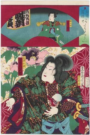 Toyohara Kunichika: from the series Actors and Comedy, Comparisons of Hits (Haiyû rakugo atari kurabe) - Museum of Fine Arts
