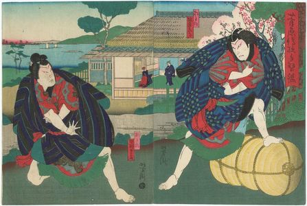 Japanese Print "Actors" by Utagawa Yoshitaki, 歌川芳滝 (Ichiyôsai Yoshitaki)