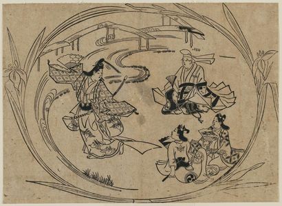 Hishikawa Moronobu: No play Kakitsubata - Museum of Fine Arts