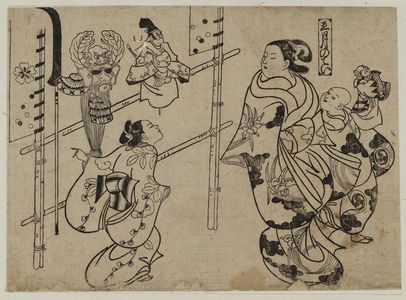 奥村政信: The Fifth Month (Gogatsu no tei), from an untitled series of Customs of the Pleasure Quarters in the Twelve Months - ボストン美術館