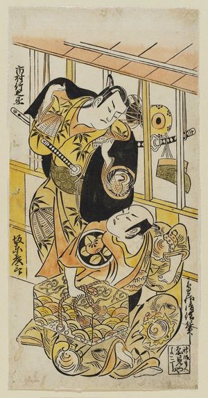 Torii Kiyonobu II: Actors Ichimura Takenojô and Bandô Hikosaburô - Museum of Fine Arts