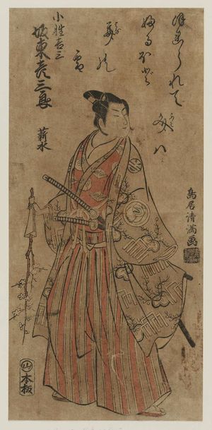 Torii Kiyomitsu: Actor Bandô Hikosaburô as Koshô Kichiza - Museum of Fine Arts