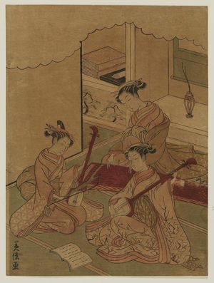 山本義信: Sankyoku Ensemble: Women Playing Koto, Shamisen, and Kokyû - ボストン美術館