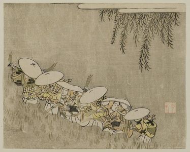 Unknown, 無款 (Artist Unknown, Japanese)による浮世絵「Women Planting Rice (Saotome)」