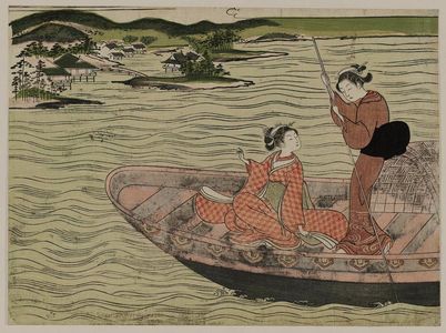 鈴木春信: Two Women on a Boat - ボストン美術館