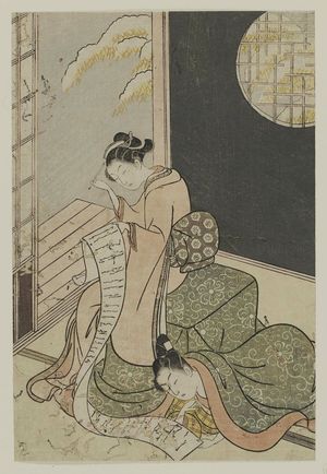 Suzuki Harunobu: Couple at a Kotatsu Reading a Letter - Museum of Fine Arts