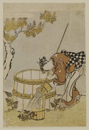 Suzuki Harunobu: Woman Filling a Bucket at a Well - Museum of Fine Arts