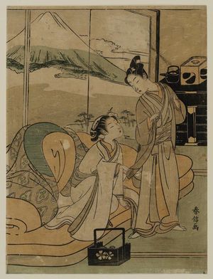 Suzuki Harunobu: Courtesan and Lover Parting at Dawn - Museum of Fine Arts