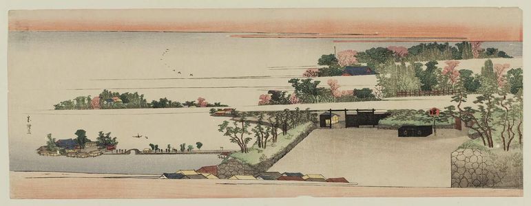 Katsushika Hokusai: Shinobazu Pond and Ueno - Museum of Fine Arts