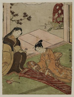 Suzuki Harunobu: Poem by Saigû Nyôgo, from an untitled series of Thirty-six Poetic Immortals (Sanjûrokkasen) - Museum of Fine Arts