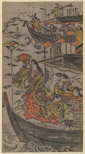 杉村治兵衛: Lady Tamamushi Challenging the Minamoto - ボストン美術館