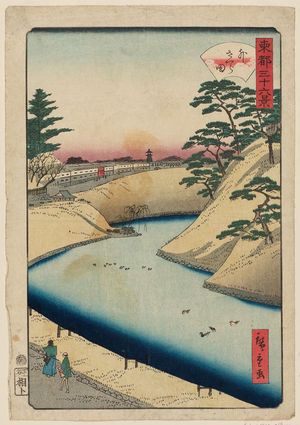 Utagawa Hiroshige II: Soto-Sakurada, from the series Thirty-six Views of the Eastern Capital (Tôto sanjûrokkei) - Museum of Fine Arts