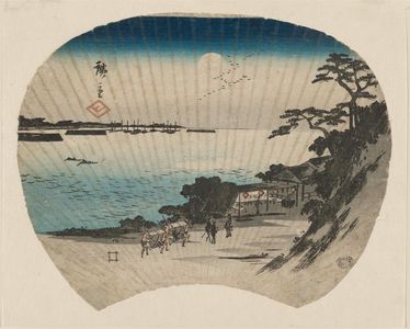 Utagawa Hiroshige II, 二歌川広重 (Utagawa Hiroshige II (Shigenobu))による浮世絵「Moonlight View of Takanawa」