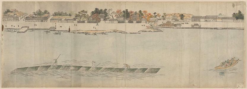 Kuroda Toko: Panorama of the Sumida River. Section of a scroll called Ryusotokai - ボストン美術館