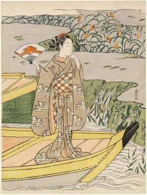 Suzuki Harunobu: Parody of Lady Tamamushi at the Battle of Yashima - Museum of Fine Arts