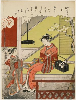 Suzuki Harunobu: Flowers (Hana), from the series Fashionable Snow, Moon and Flowers (Fûryû Setsugekka) - Museum of Fine Arts