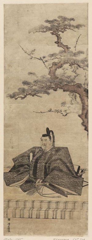 鳥居清長: Portrait of Tenjin (Sugawara Michizane) - ボストン美術館