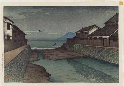 Kawase Hasui: The Hori River at Obama (Obama Horikawa), from the series Souvenirs of Travel I (Tabi miyage dai isshû) - Museum of Fine Arts