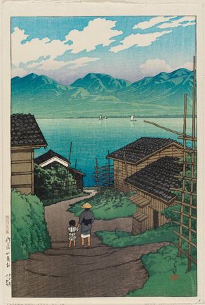 Kawase Hasui: Kamo Village on Sado Island (Sado Kamoson), from the series Souvenirs of Travel II (Tabi miyage dai nishû) - Museum of Fine Arts