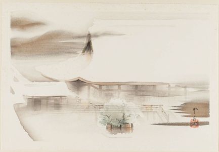 Dômoto Insho: The Imperial Palace in Snow, from the album Eight Views of Kyoto (Kyôto hakkei) - ボストン美術館