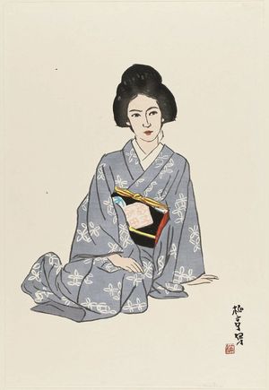 Ishii Hakutei: Woman in Gray Kimono - Museum of Fine Arts