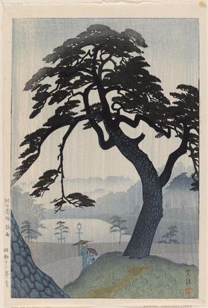 Kasamatsu Shiro: Spring Rain at Kinokuni Mound (Kinokuni-zuka baiu) - Museum of Fine Arts
