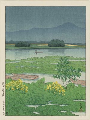 Kawase Hasui: Lake Ezu in Kumamoto (Kumamoto Ezu-ko), from the series Selected Views of Japan (Nihon fûkei senshû) - Museum of Fine Arts
