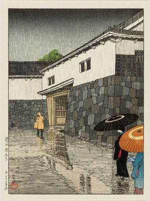川瀬巴水: Uchiyamashita, Okayama, from the series Selected Views of Japan (NIhon fûkei senshû) - ボストン美術館
