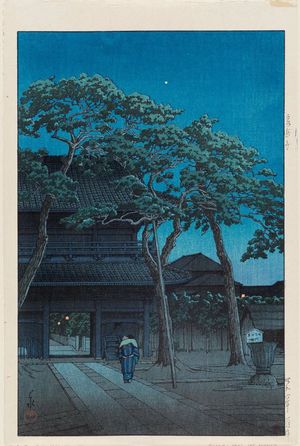 川瀬巴水: Sengaku-ji Temple, from the series Selected Views of the Tôkaidô Road (Tôkaidô fûkei senshû) - ボストン美術館