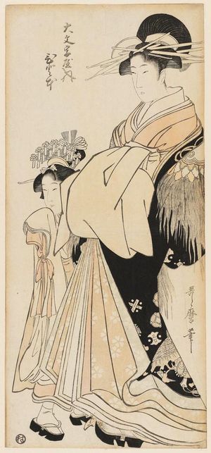 Kitagawa Utamaro: Hitomoto of the Daimonjiya - Museum of Fine Arts