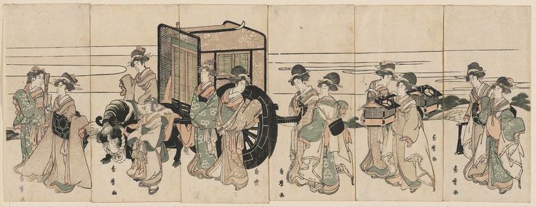 Kitagawa Hidemaro: Women Imitating an Imperial Procession - Museum of Fine Arts