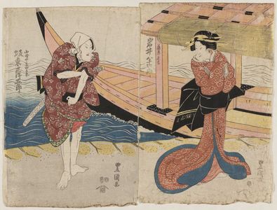 Utagawa Toyokuni I: Actors Iwai Hanshirô (R) and Bandô Mitsugorô (L) - Museum of Fine Arts