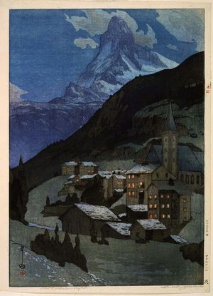 吉田博: The Matterhorn at Night - ボストン美術館