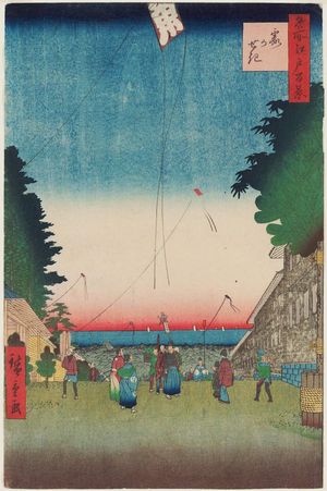 歌川広重: Kasumigaseki (Kasumigaseki), from the series One Hundred Famous Views of Edo (Meisho Edo hyakkei) - ボストン美術館