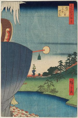 歌川広重: Sannô Festival Procession at Kôjimachi 1-chôme (Kôjimachi-itchôme Sannô Matsuri nerikomi), from the series One Hundred Famous Views of Edo (Meisho Edo hyakkei) - ボストン美術館