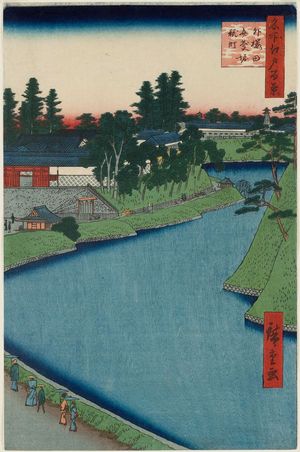 Utagawa Hiroshige: Benkei Moat from Soto-Sakurada to Kôjimachi (Soto Sakurada Benkeibori Kôjimachi), from the series One Hundred Famous Views of Edo (Meisho Edo hyakkei) - Museum of Fine Arts