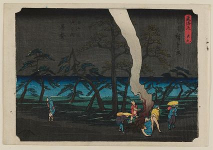 Japanese Print "No. 29 - Hamamatsu, from the series The Tôkaidô Road - The Fifty-three Stations (Tôkaidô - Gojûsan tsugi no uchi)" by Utagawa Hiroshige, 歌川広重 (Utagawa Hiroshige I)