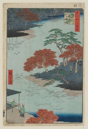Utagawa Hiroshige: Inside Akiba Shrine, Ukeji (Ukeji Akiba no keidai), from the series One Hundred Famous Views of Edo (Meisho Edo hyakkei) - Museum of Fine Arts