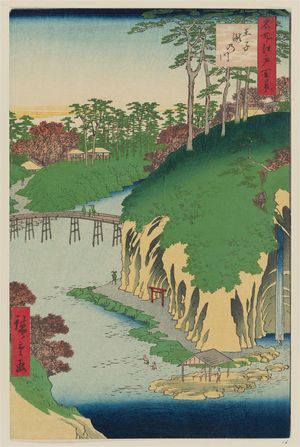 Utagawa Hiroshige: Takinogawa, Ôji (Ôji Takinogawa), from the series One Hundred Famous Views of Edo (Meisho Edo hyakkei) - Museum of Fine Arts