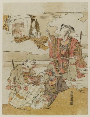 Isoda Koryusai: Momotarô and His Animal Friends - Museum of Fine Arts