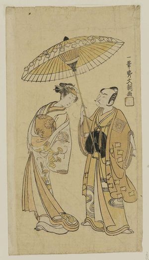 Ippitsusai Buncho: Actors Segawa Kikunojô II and Ichikawa Yaozô I - Museum of Fine Arts