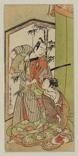 Ippitsusai Buncho: Actors Ichikawa Yaozô II and Nakamura Matsue I - Museum of Fine Arts