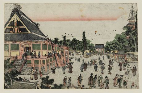 Kitao Shigemasa: Temple - Museum of Fine Arts