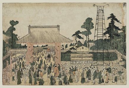 Kitao Shigemasa: Sumo at Ryogoku (Eko-in?) - Museum of Fine Arts