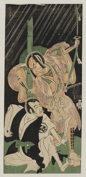 Katsukawa Shunsho: Actor Ichikawa Danjuro and another actor - Museum of Fine Arts