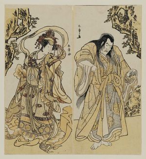 Katsukawa Shunsho: Actors Osagawa Tsuneyo II and Ichikawa Danzo IV - Museum of Fine Arts