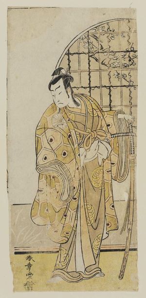 勝川春章: Actor Nakamura Tomijûrô as Kudô Suketsune - ボストン美術館